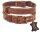 ALTEZAR Braunes Hundehalsband aus weichem, leichtem Leder, strapazierfähiges Lederhalsband S - Halsumfang: 27 cm - 33 cm