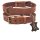ALTEZAR Braunes Hundehalsband aus weichem, leichtem Leder, strapazierfähiges Lederhalsband M - Halsumfang: 33 cm - 42 cm