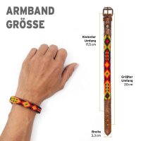ALTEZAR Leder Armband Farbenrausch - Handgemacht nach Tradition in Mexiko