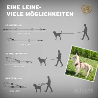 ALTEZAR Hundeleine Leder Schmal Tribal Handgemacht in Mexiko für kleine Hunde Feuerrot