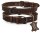 ALTEZAR Dunkelbraunes Hundehalsband weiches, leichtes Leder-Halsband