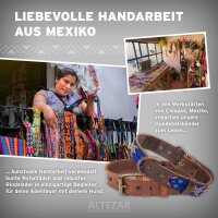 ALTEZAR Dunkelbraunes Hundehalsband weiches, leichtes Leder-Halsband Größe M